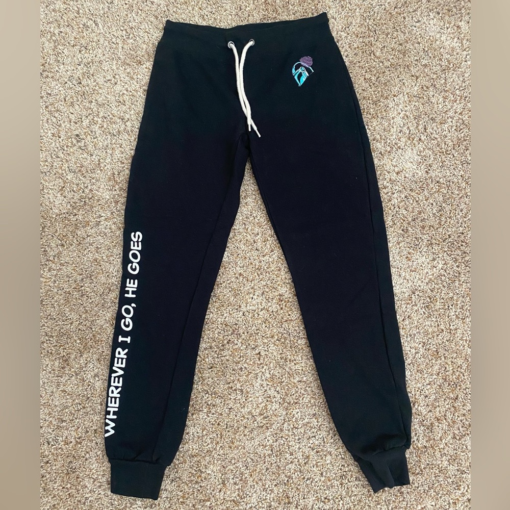 Disney Star Wars Wherever I Go He Goes Mandalorian Sweat Pants